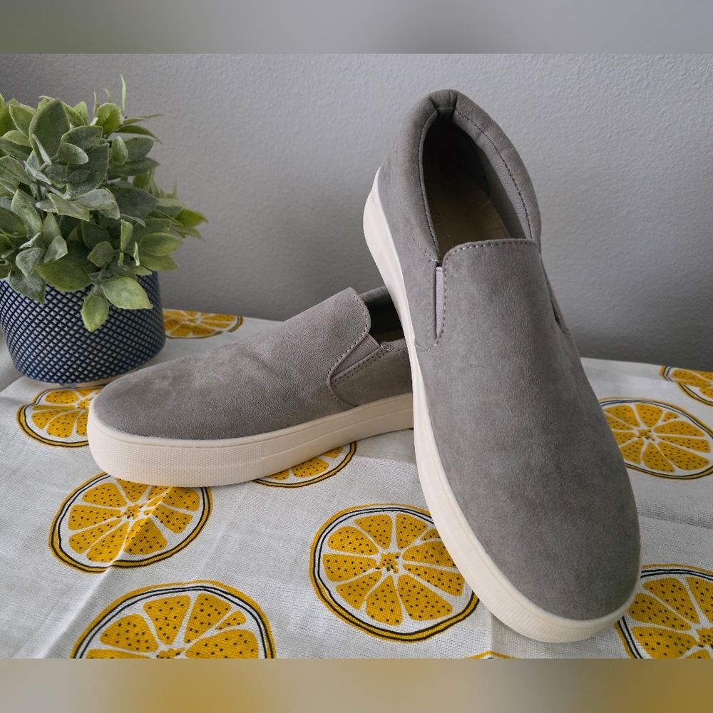 Steve Madden Gray Suede Slip-On Sneakers - Picture 3 of 5